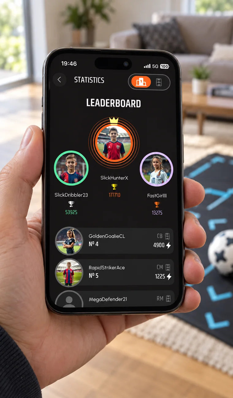 Mat4Skills leaderboard on a phone